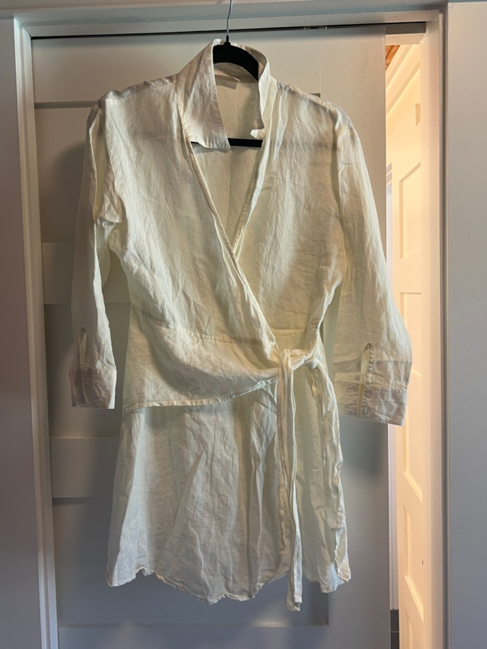 Monday swimwear ivory wrap dress